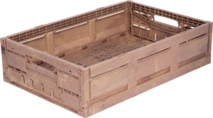 Ящик складной 600x400x133 с текстурой под дерево; WL6413
