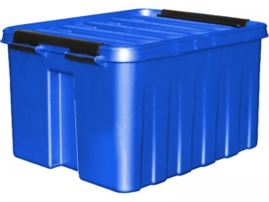 Ящик п/п 210х170х135 мм с крышкой и клипсами синий Rox Box 3,5 л